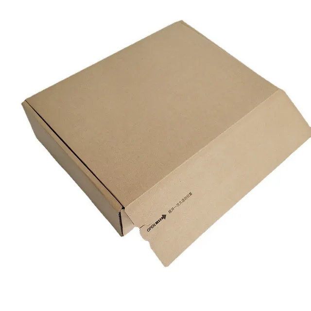 Kraft paper mailing box for custom clothing Multilayer corrugated box cardboard mailing box with self-adhesive zipper