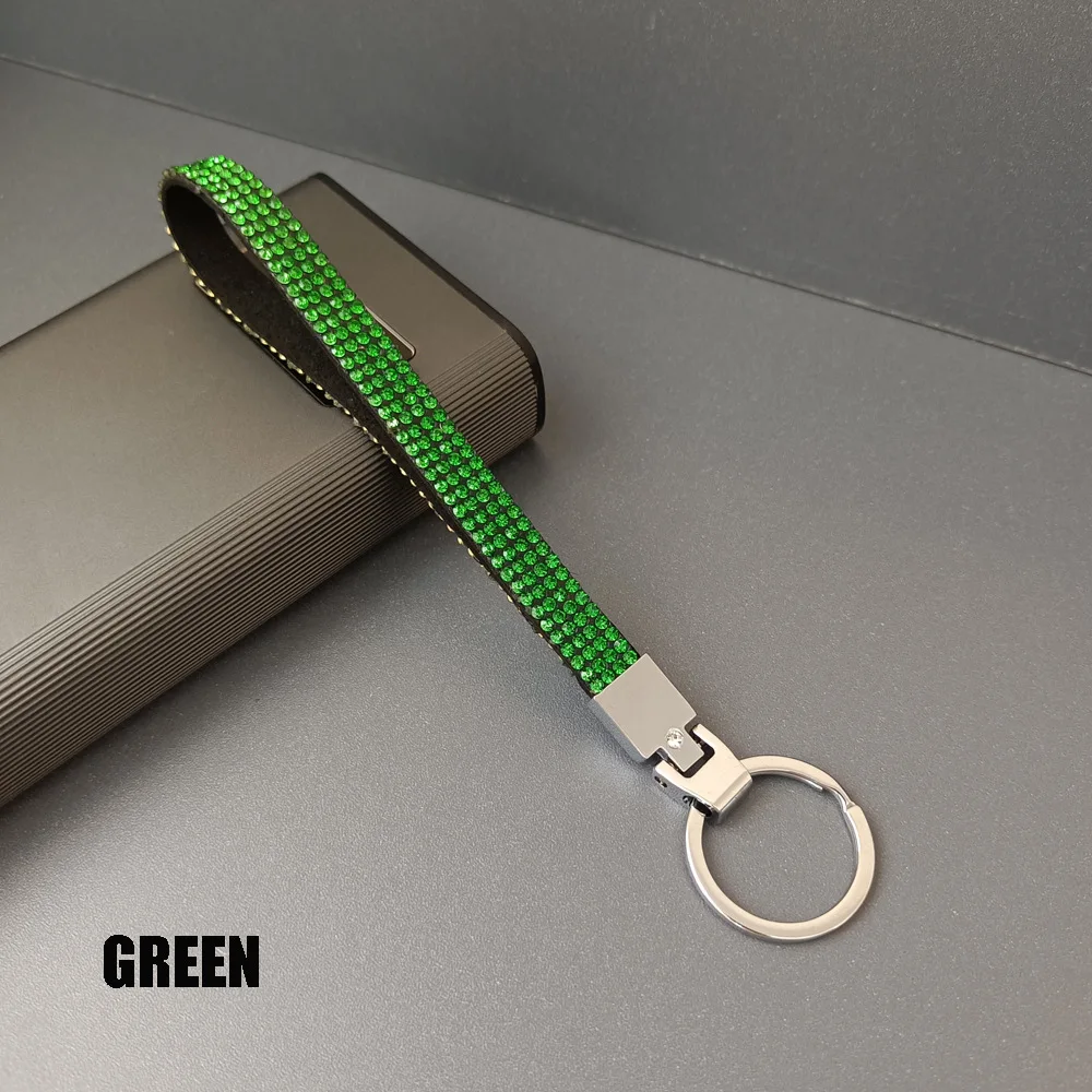 Bling Diamond Keychain Wristlet Glitter Keychain Ring Strap Rhinestone