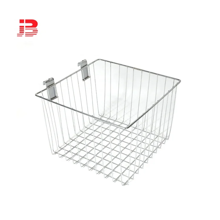 Rectangular Metal Kitchen Mesh Wire gridwall Basket for storage