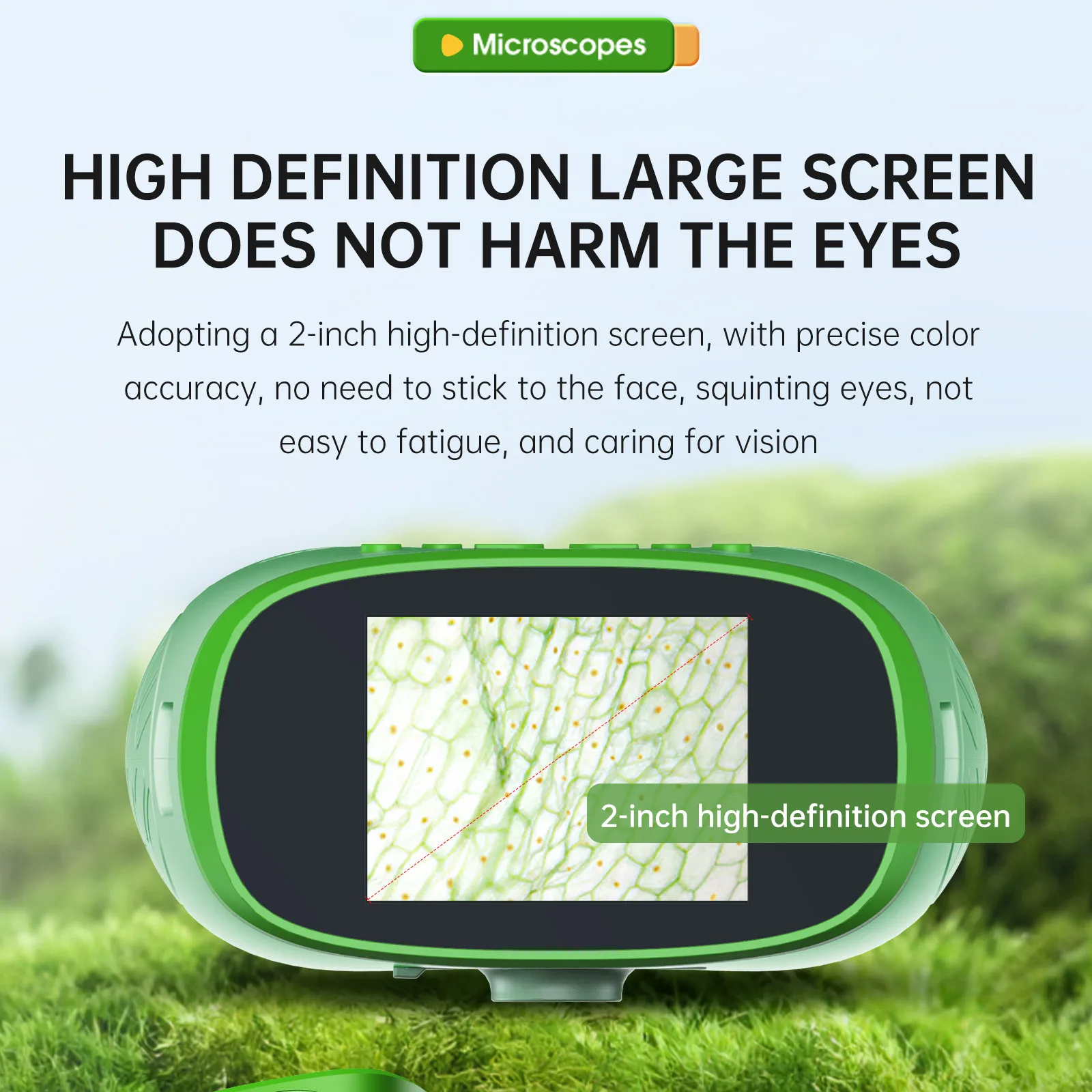 Portable 2 in One Digital Microscope Telescope Binoculars Educational Toys for Kids Learning