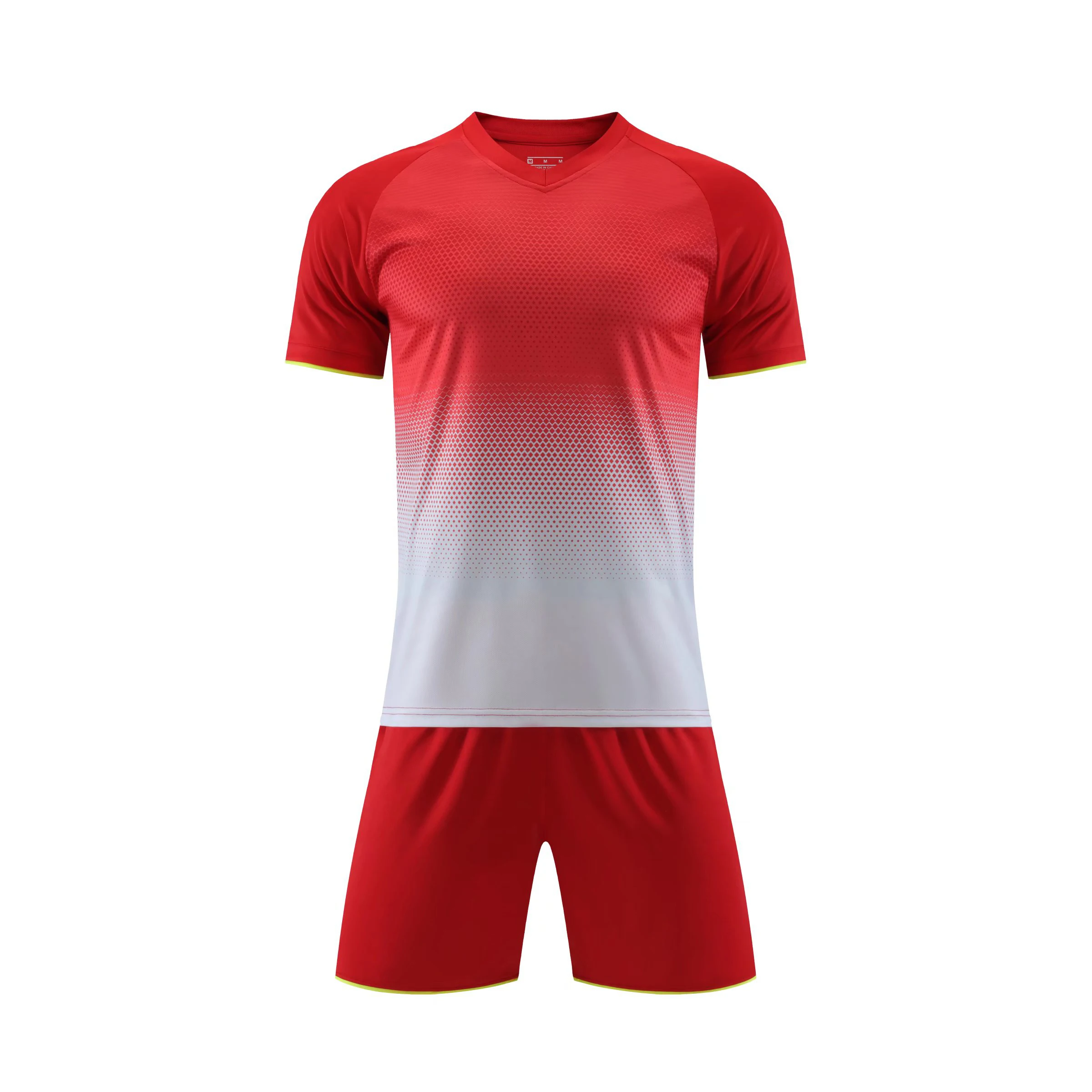 Wholesale 2022 Gradient New Design Red White Soccer Jersey Set Custom LOGO  Football Jersey From m.