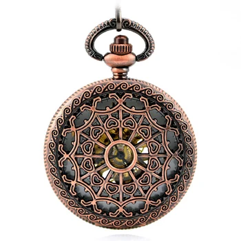 Family Pocket Watches Watch Movement Engraved Original Necklace Silver Rose Bronze Automatic One Piece