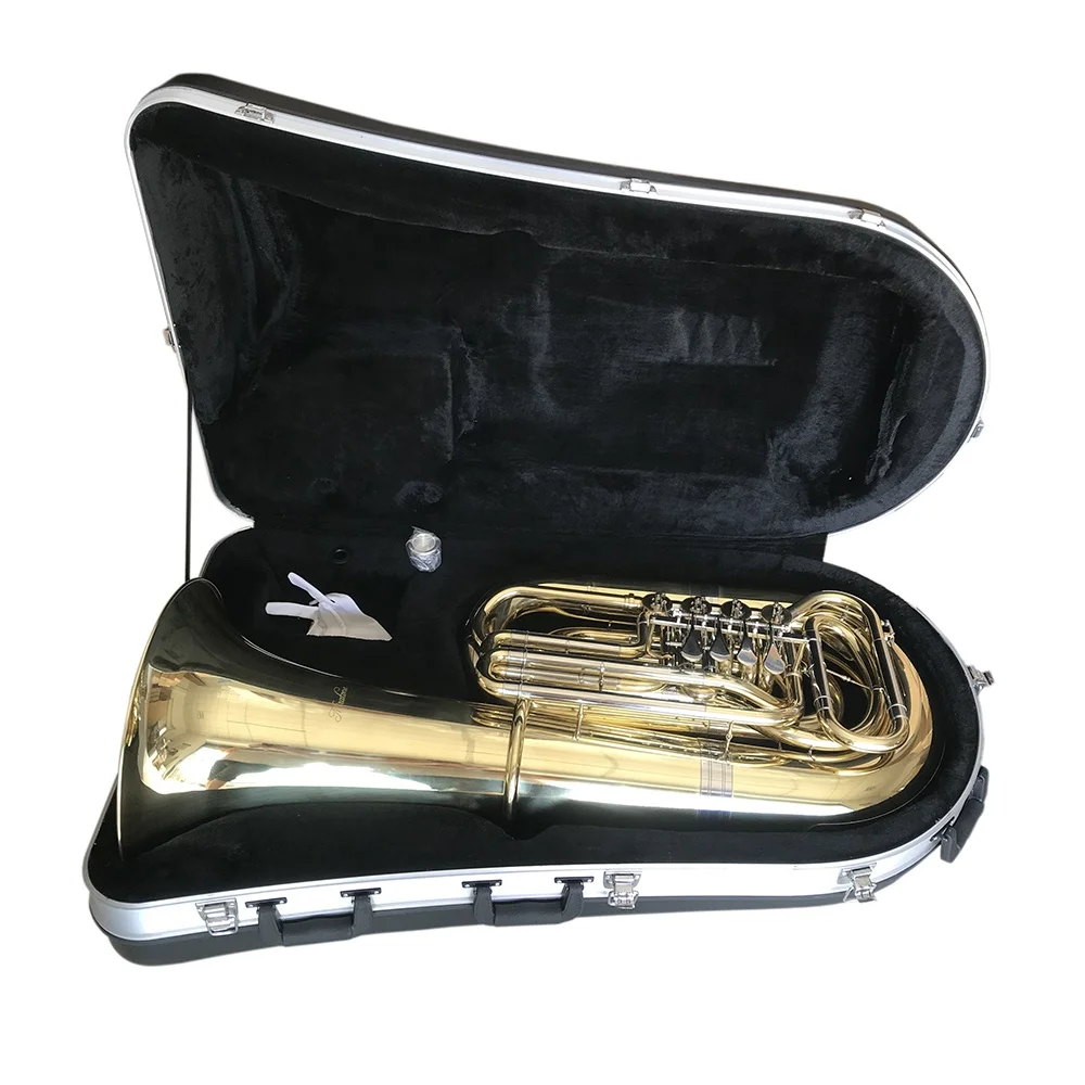 SEASOUND OEM Cheap Bb 4 Rotary Pistons Lacquer Tuba JYTU0749