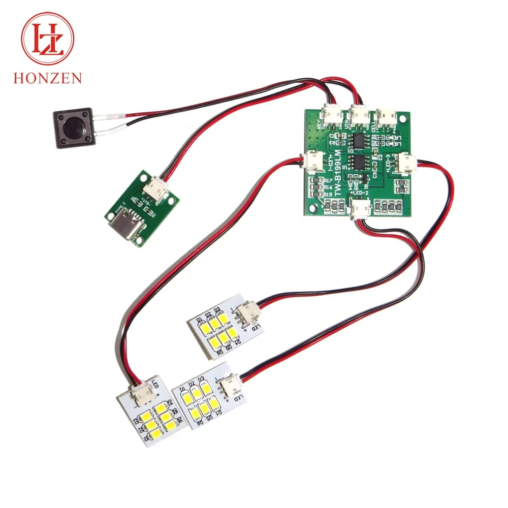 Rechargeable Usb Small Pcb with 18pcs Smd Led Lighting Module