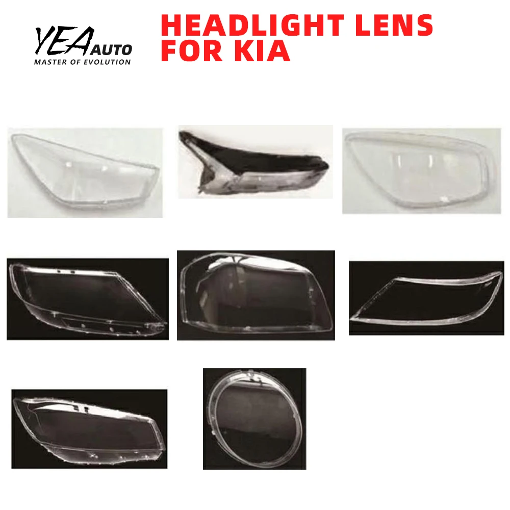 product car headlight glass lampshade cover lens for kia k2 k3 k5 forte zp cerato sportage rio light shade lens cover housing back base-34