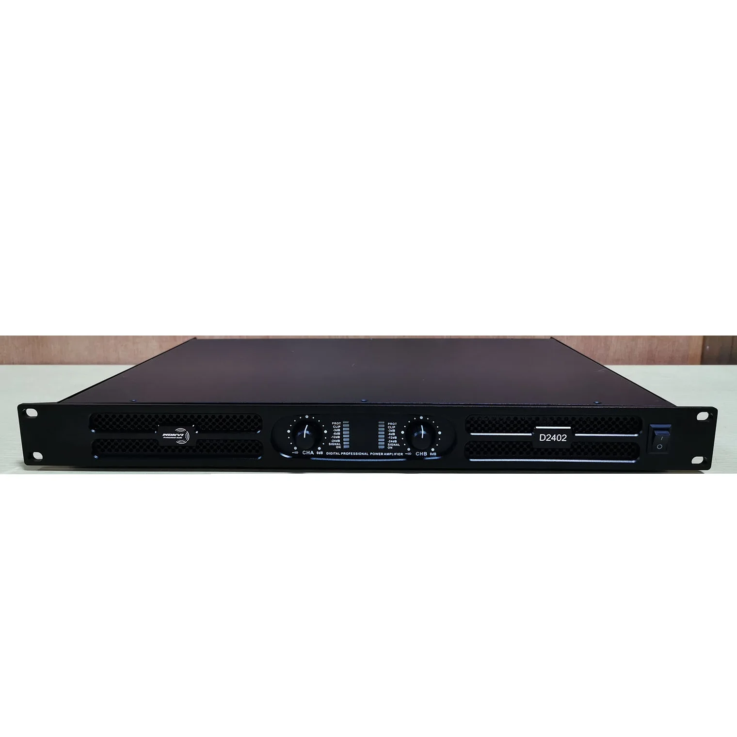 D2402 1U 2 Channel Digital Class d Power Amplifier with PFC3000 for Subwoofers