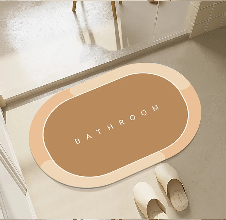 Luxury Super Absorbent Diatomaceous Mud Anti Slip Bath Mat Quick Drying