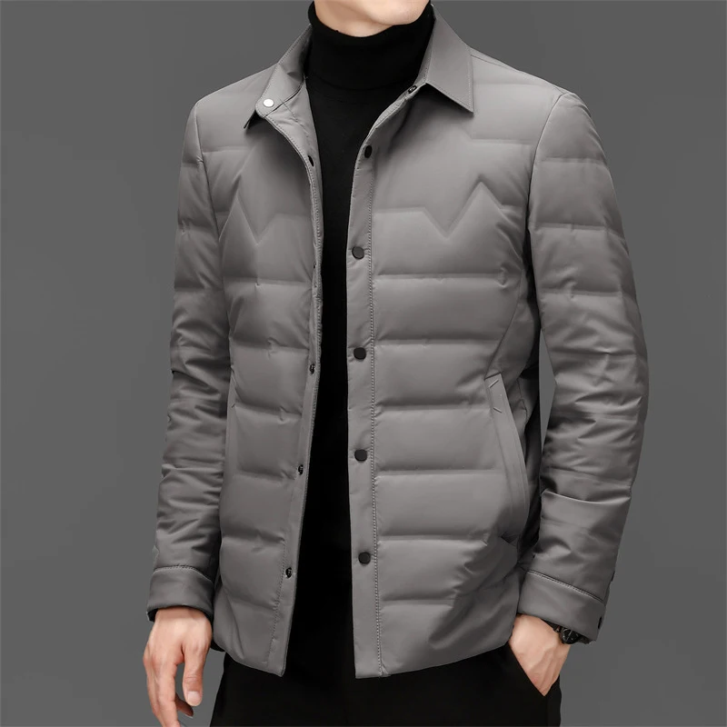 Men's Lightweight Down Jacket For Winter Warm Casual Style_voghion.com