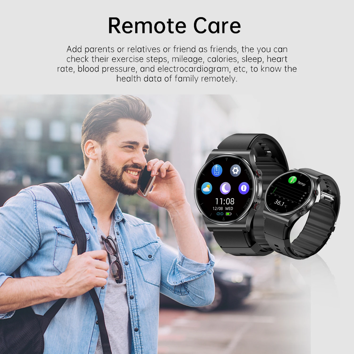 High End Intelligence 2024 Wearable Devices Round Dial Waterproof Smart  Watch Heart Rate Monitor Fitness Smart Watch