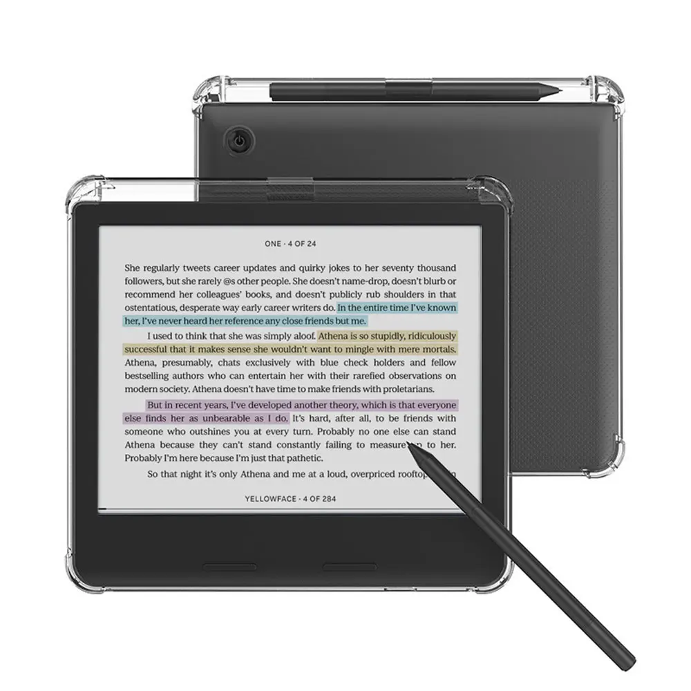 With Stylus Holder Case For Kobo Libra Clara Colour 2E 2 Hd Sage 7 Inch E Reader Ebook Clear Tpu Soft Ereader Pbk158 Laudtec details