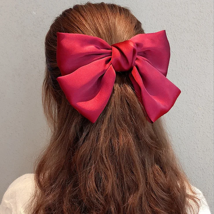 Women Girl Hairpin Bowknot Barrette Hair Clip Bow Gift Party Dress Up LC 