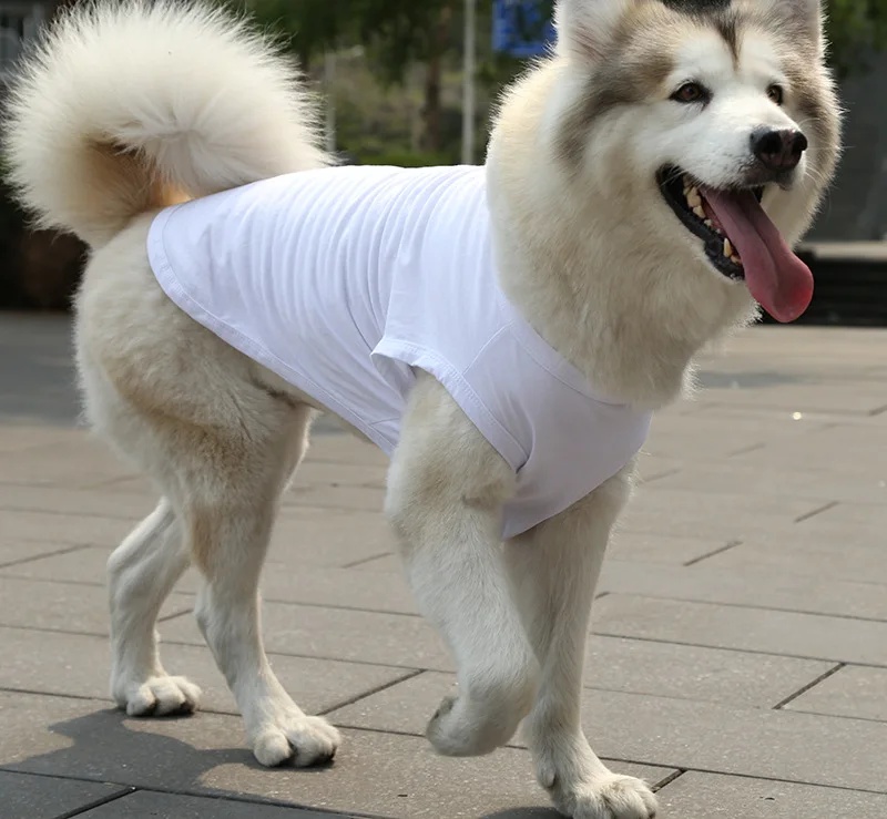Large dog summer clothes cotton dog vest jersey For Golden