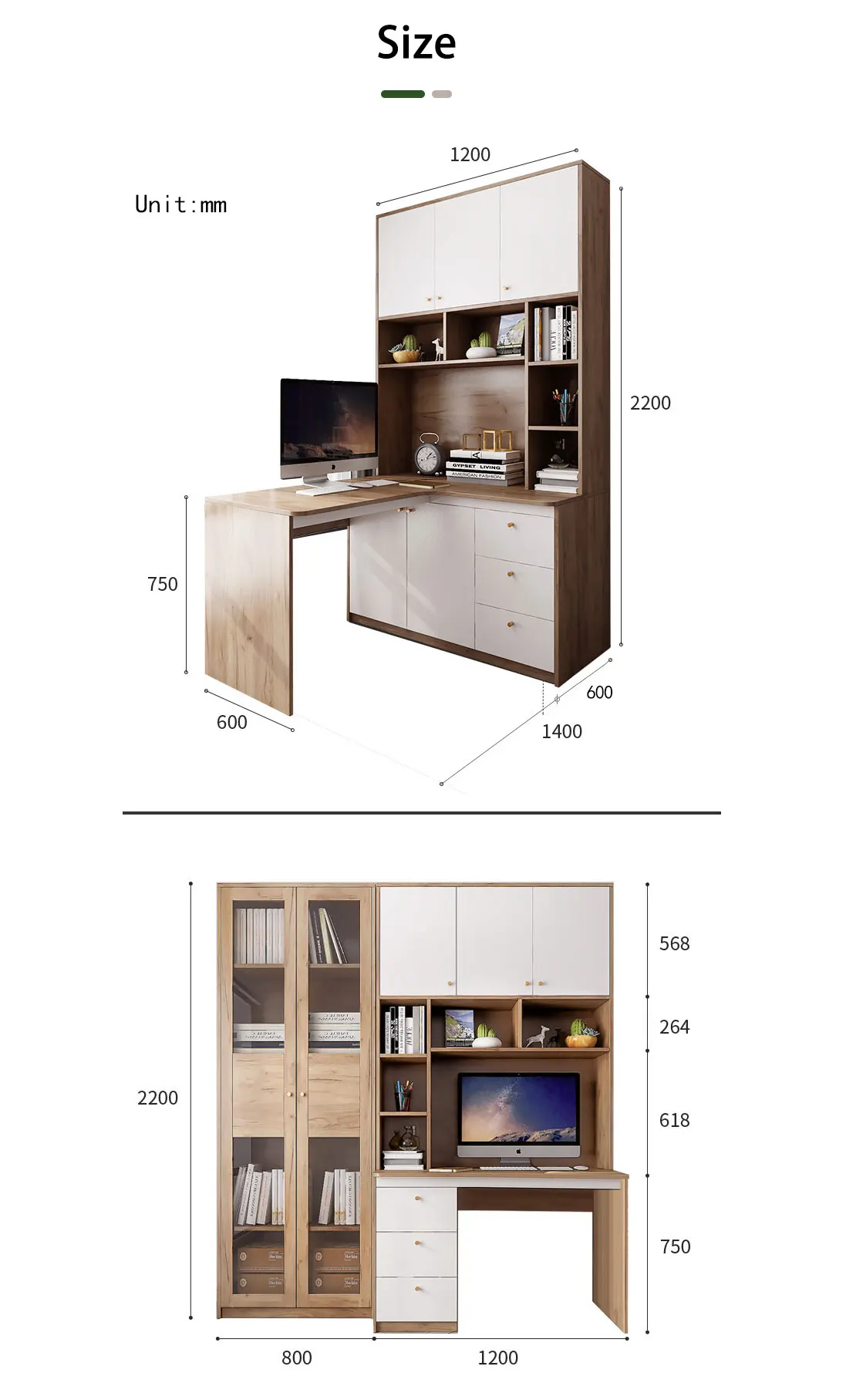 Modern Simple Desktop Working Table for Office Student Learning and ...