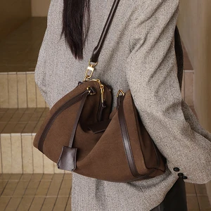 Wholesale Custom Logo Fashion Vintage Women's Genuine Leather Zipper Closure High Quality Shoulder Bag Tote Bag