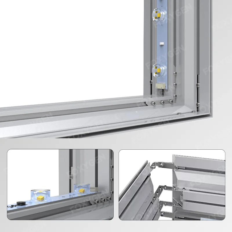 Single Sided Seg Frame Fabric Light Box Aluminum Profile Advertising Light Boxes for Shopping Mall supplier