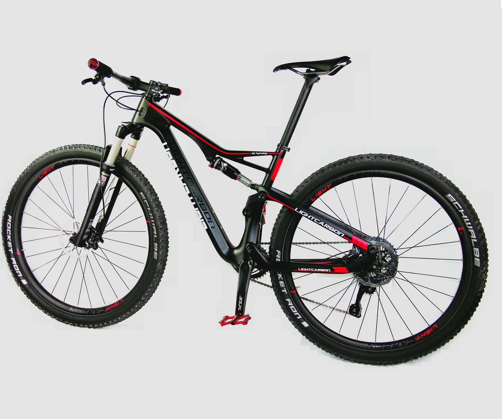 フルサスペンション付き29erカーボンマウンテンバイクフレーム、中国