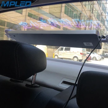 MPLED High Brightness Car Window Advertising Signs Led Display P2.5 Wifi 4G LAN Mobile Phone Control DIY Text Back Glass LED Scr