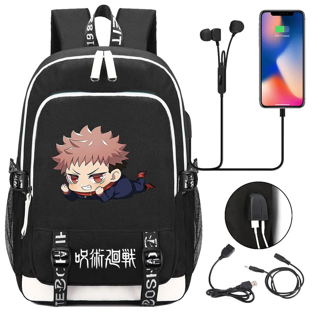 Hot Japanese Anime Jujutsu Kaisen Waterproof School Bags Laptop Rucksack Daily USB Backpack Large Capacity Bookbag For Boys Girl Alibaba