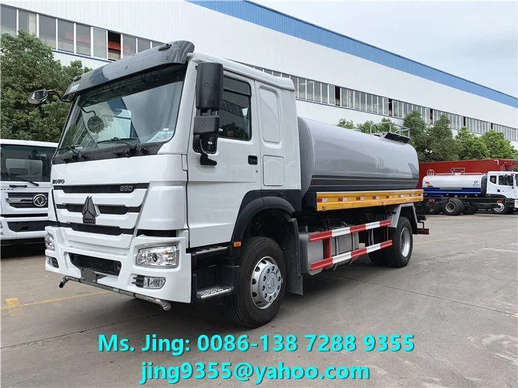 Factory Supply 15000L SINOTRUCK HOWO 4x2 Water Tanker Transport Truck for Sale in Ghana