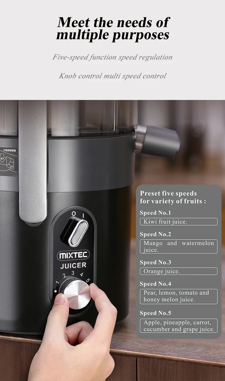 MIXTEC Durable Juice Extractor Machine – 1300W High Power Juicer