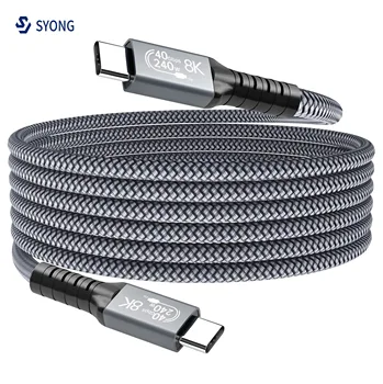 SYONG  Fast Charging  Cable 250W 5A USB C 4  EGPU Compatible with thunderbolt 3 4 Cable 40G 8K PD 3.1 HDMI 2.1 Video Type C