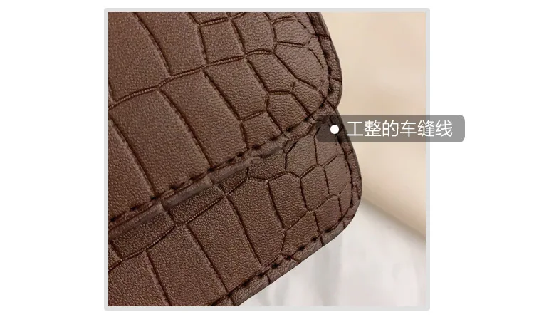 2023 Chic Crocodile Print Leather Shoulder clutch purse handbag Women Trendy Ladies Alligator 2023 mini fashion bag