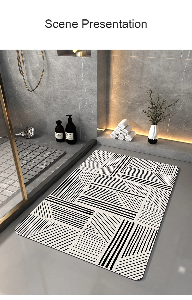 Hot Sale Absorbent And Quick Drying Bath Floor Mats For Bathroom Non