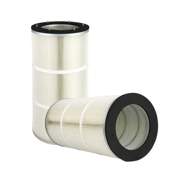 Pleated Filter Mini Pleat Filter Cartridge Industrial Dust Extraction Air Filter Cartridge Polyester Fiber