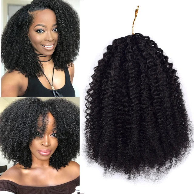 KAMA 100% Remy Vietnamese Human Hair Kinky Curly Crochet Reusable Pre Looped 4C Hair Weaving Extension