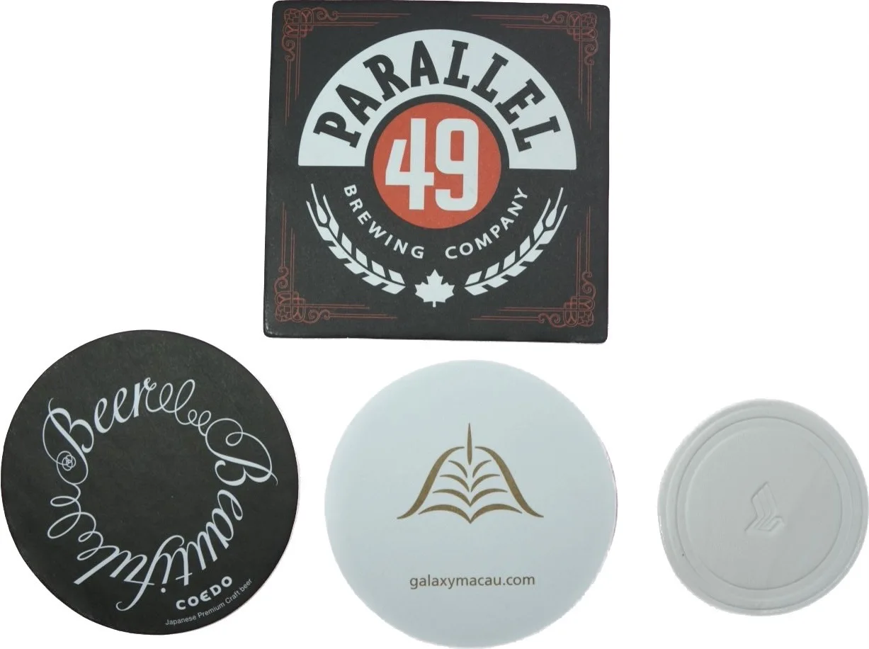 OEM ODM Tissue Paper Drink Customized logo Printing Absorbent paper coasters machine