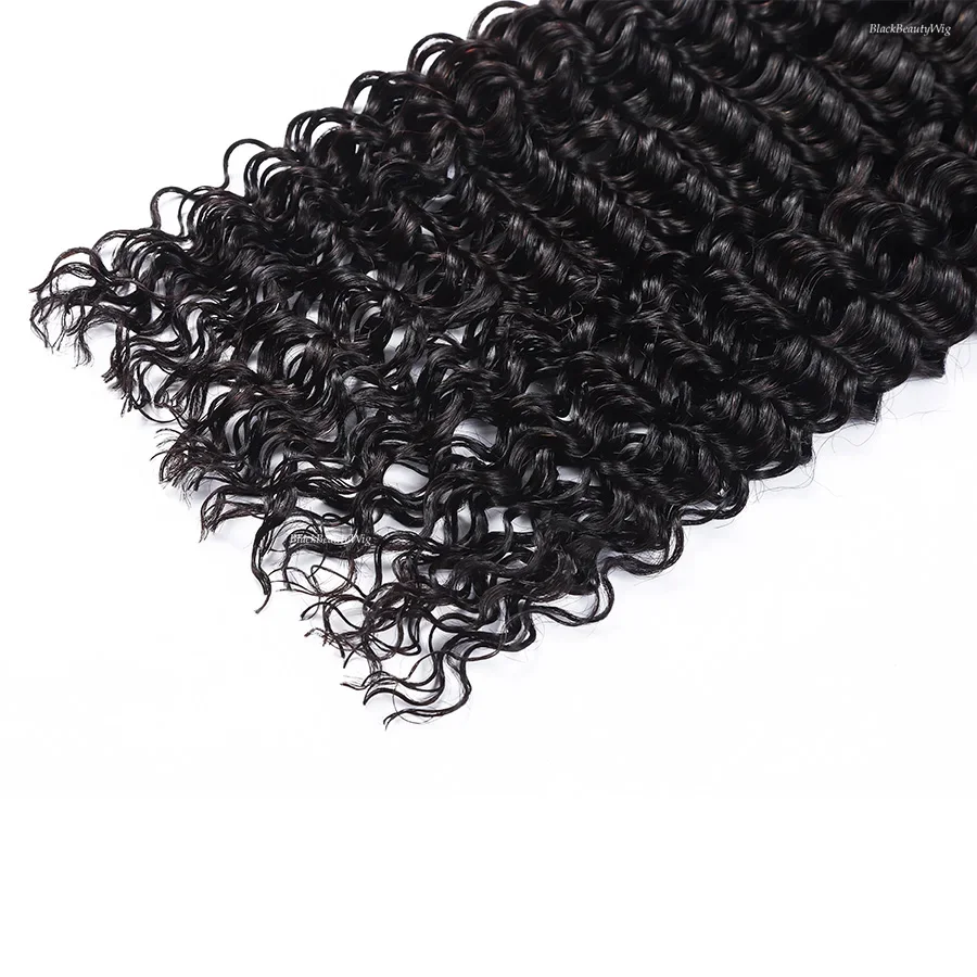 Capelli umani ricci profondi sfusi per intrecciare capelli Remy malesi senza trama micro trecce bundle 3 pezzi/lotto marrone nero_voghion.com