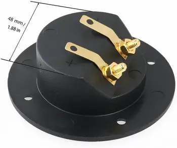 5Pcs Speaker Box Terminal Cup - 2-Way Dual Binding Posts, 75mm Round, For Car Audio & DIY Subwoofer Boxes