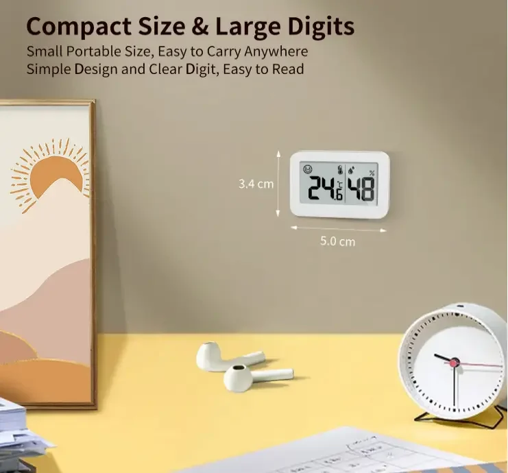 Mini-home Baby Room Thermo-hygrometer/digital Display Thermohygromete/crawling Pet Room Thermo-hygrometer