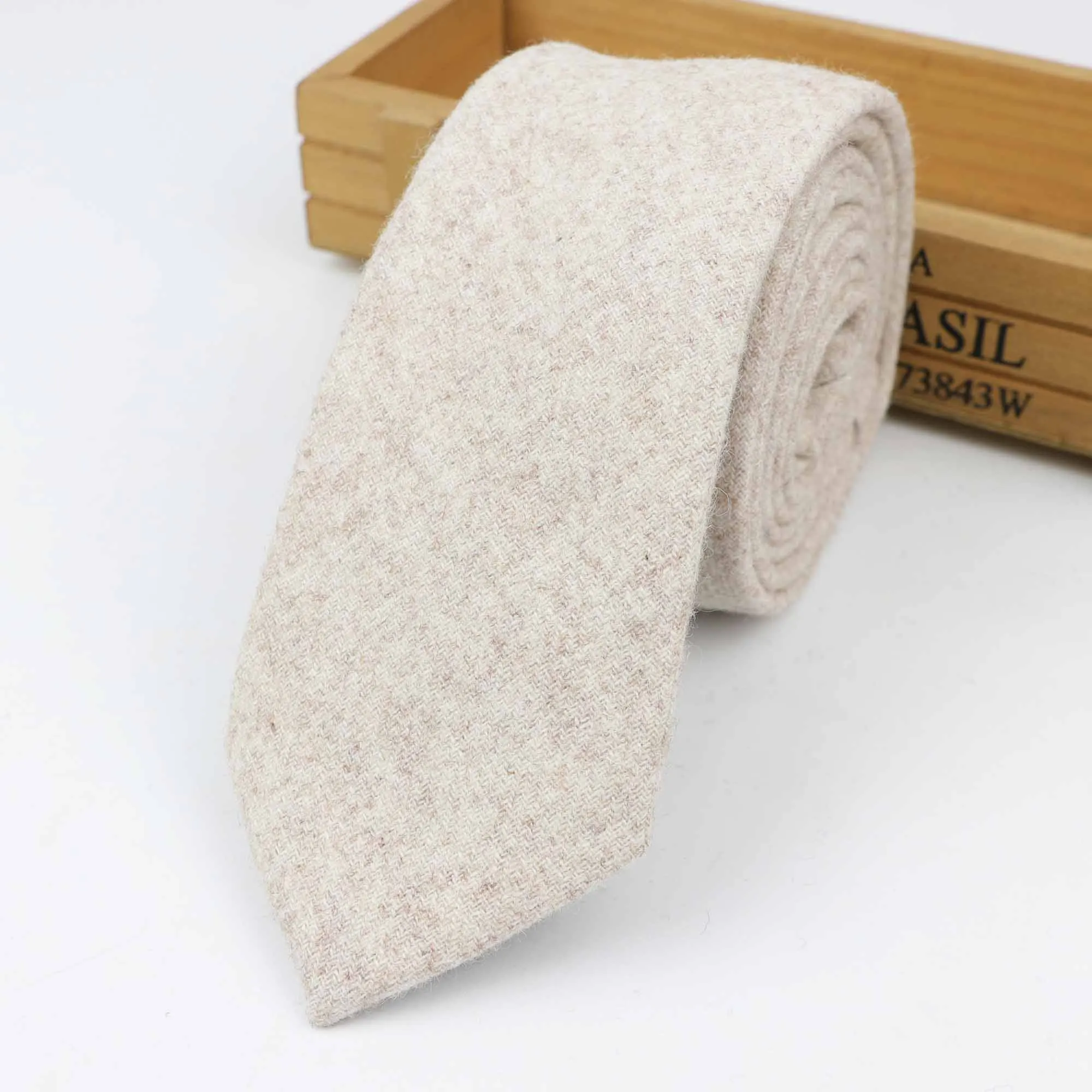 
New Style Wool Viscose Tie 7cm Ties Fluffy Solid Color Corbata Slim Striped Necktie Cravat Clothing Accessories Warm Dot Ties 