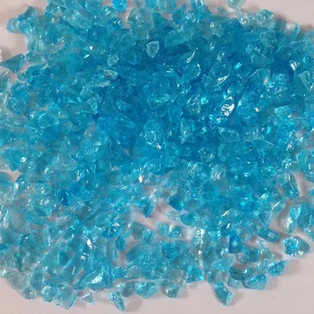 Colorful 3-6mm Aqua Blue Terrazzo Texture Decorative Crushed Glass Aggregate For Terrazzo Tile