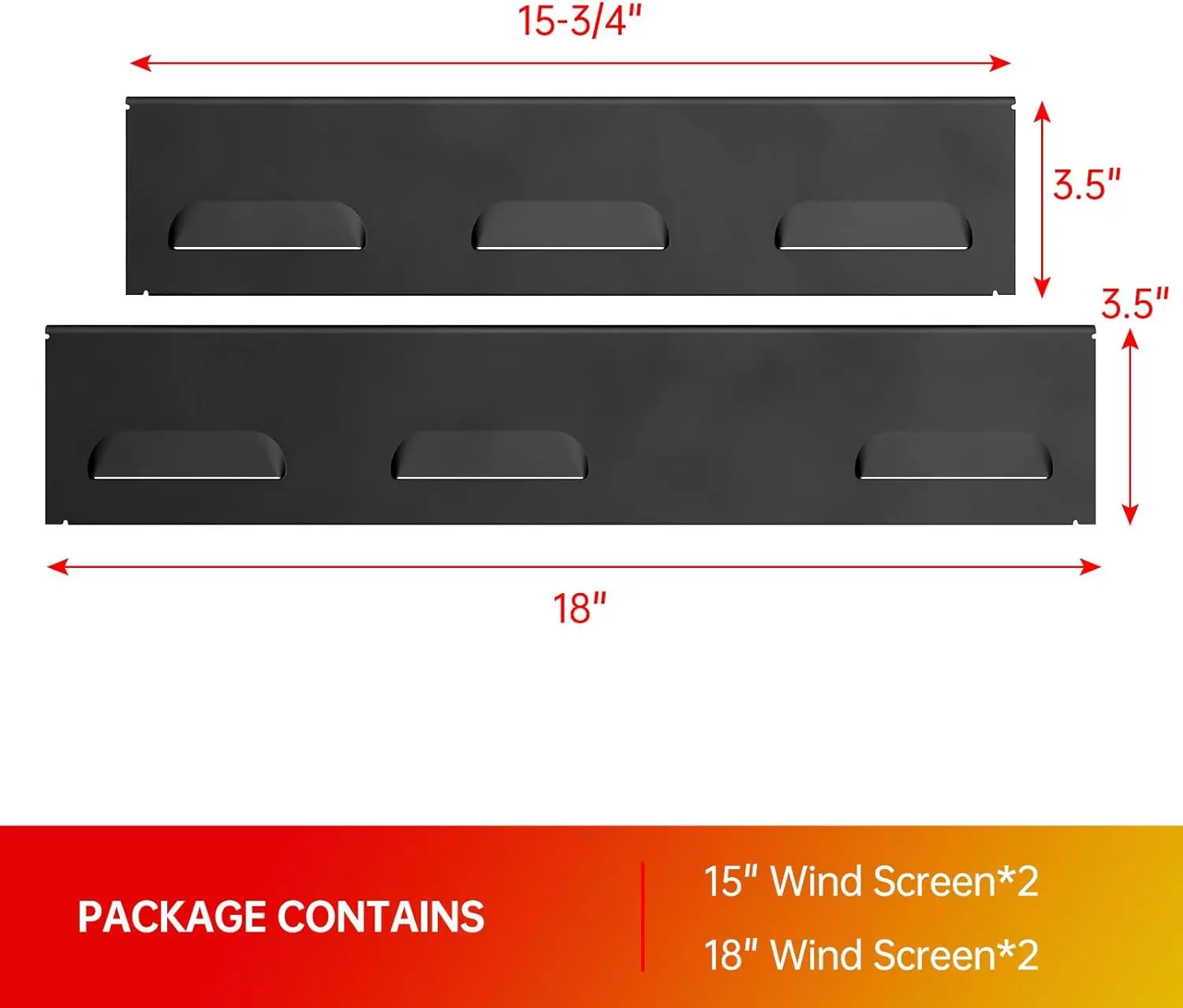 BBQ Griddle Replacement Parts Heavy Duty Stainless Steel Heat Shield For Gas Grill 4pcs