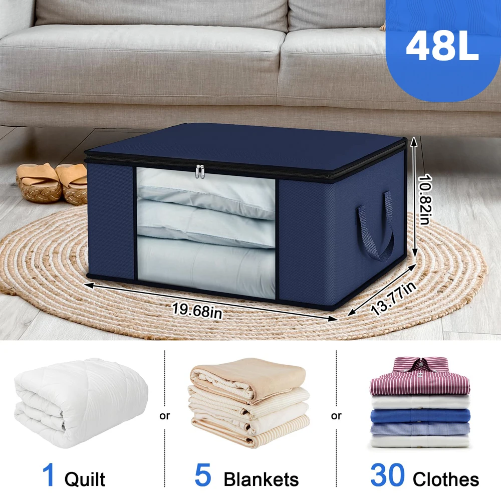 36l Clothes Storage Foldable Quilt Clothes Storage Bags Clothing ...