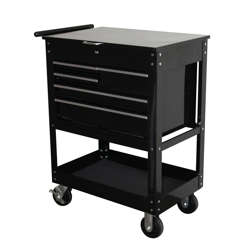 Best Seller 4 DRAWER MOBILE TROLLEY with  One Layer of Shelf with Handle for Workshop Factory Tool Organizer factory