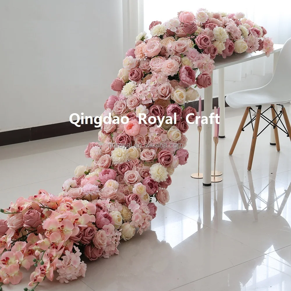 Hot Sale Table Centerpiece Flowers Runner Floral Artificial Flower