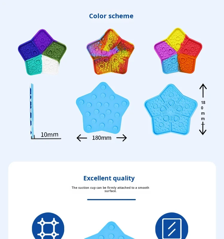 Five-Pointed Star Silicone Suction Cup Food Tray Dog Bowl Slow Food Bowl with Pet Licking Mat Pet Supplies for Cats & Dogs factory