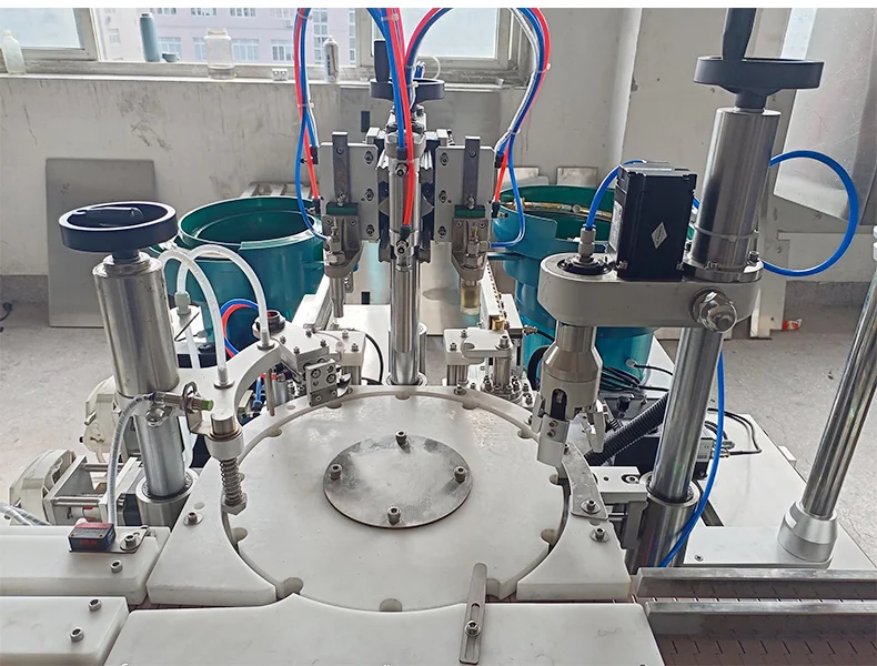 High-Accuracy Automatic Electric Filling Machine for Perfume Liquid Oil Beverage Vial Shampoo Glue Capping supplier