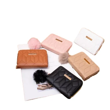 Multifunctional Popular Designer Small Ladies Pouch Coin Purse Bag Card Holder Handbag Embroidered PU Leather Women Wallets