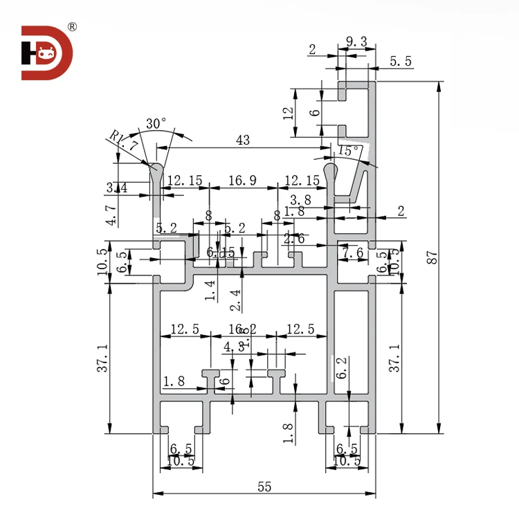 product 5587 times speed chain extruded aluminum profile 25 times speed pitch 254 aluminum alloy guide rail bs25 c208a chain-3