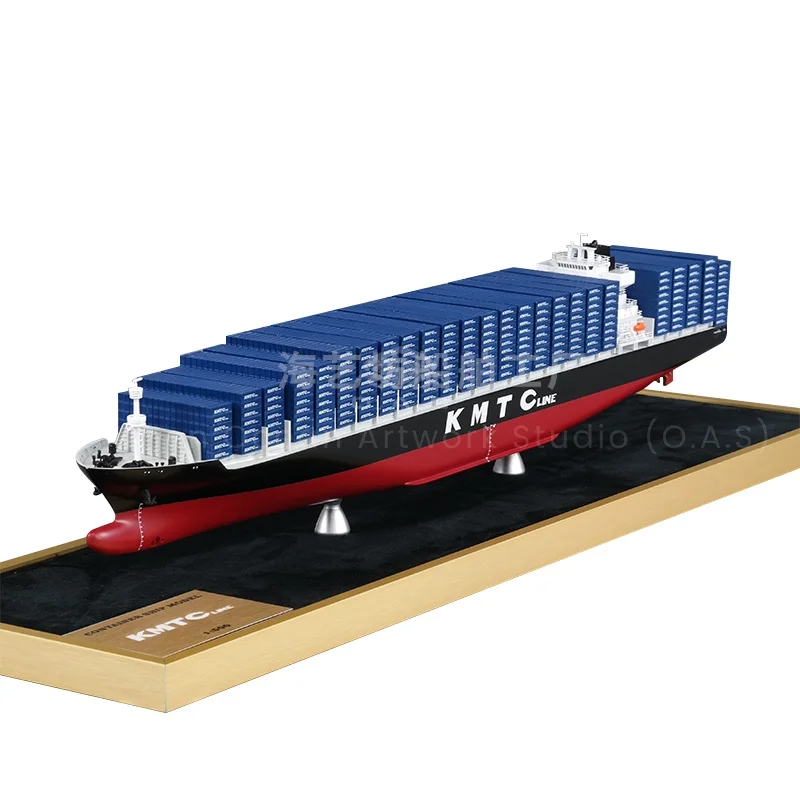 【L】Custom Made 65cm KMTC Workmanship Cargo Ship Model High Quality Container Ship Model for Business Gift