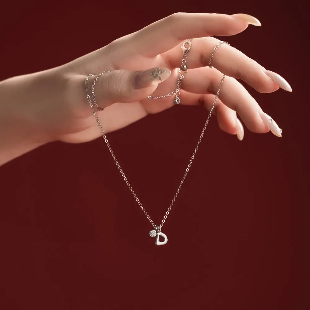 KAKODIY Charm -D- Initial Letter Pendant Necklace, Suitable for Women as Birthday Gift, Non-tarnishing 5A Zirconia Jewelry detail 1