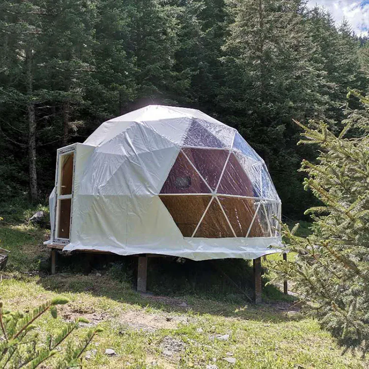 Portable Outdoor Home Camping Wood Stove Glamping Geodesic Dome House for Sale