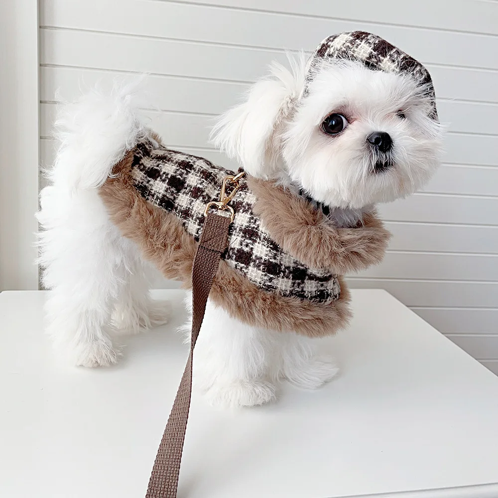 Factory Price Plaid Pet Cloak Dog Clothes Animal Pet Clothing