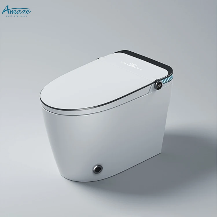 Floor mounted new design sanitary ware ceramic bathroom one piece wc automatic toilet smart commode