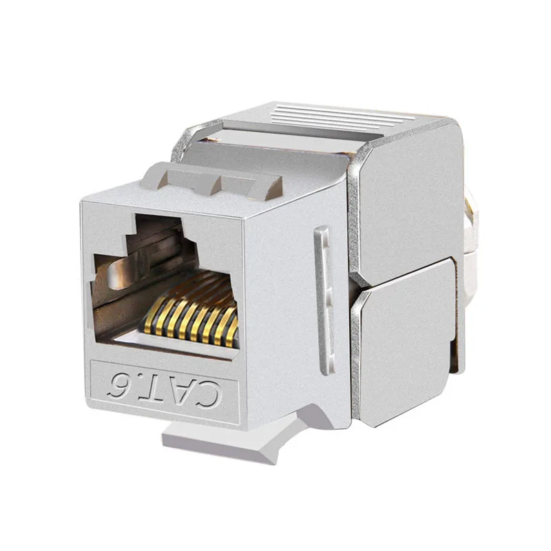 Cat6 Geskermde Keystone Jack Sonder Gereedskap RJ45-module AP-6-03PS Versink-gegote sink vir 10G Ethernet