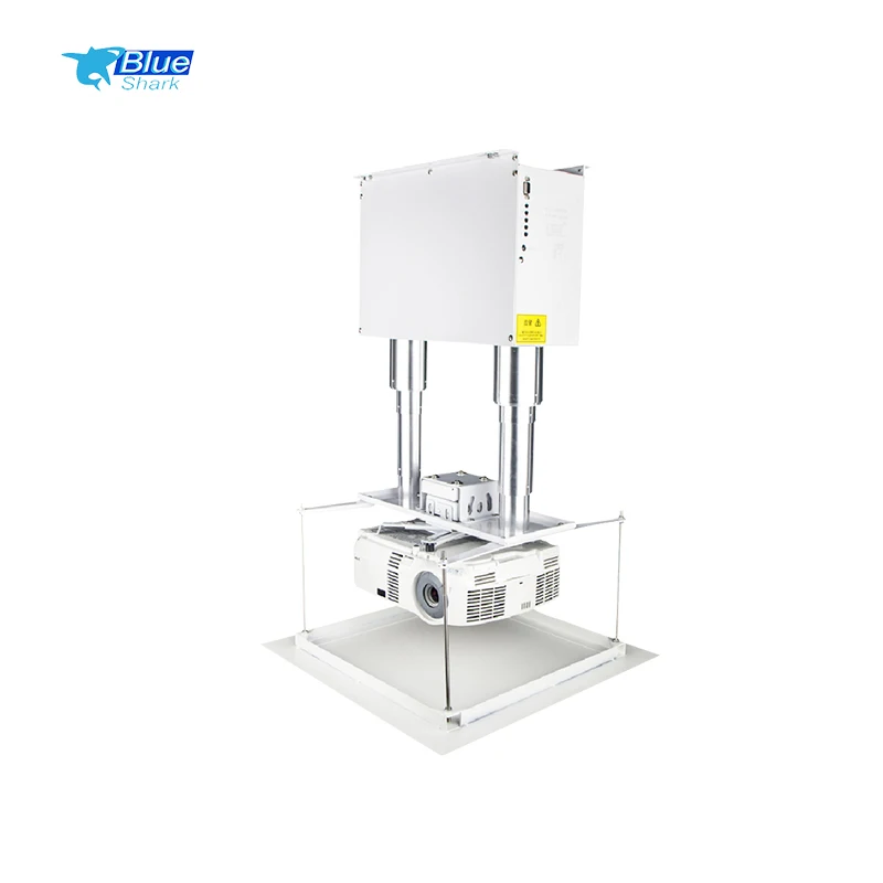 Motorized Remote Control Drop Down Double Column Electric Projector Lift Hanger Ceiling Mount for Projector Lifting Device
